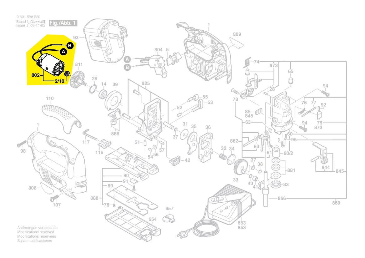 Moteur pour BOSCH GST 24 V